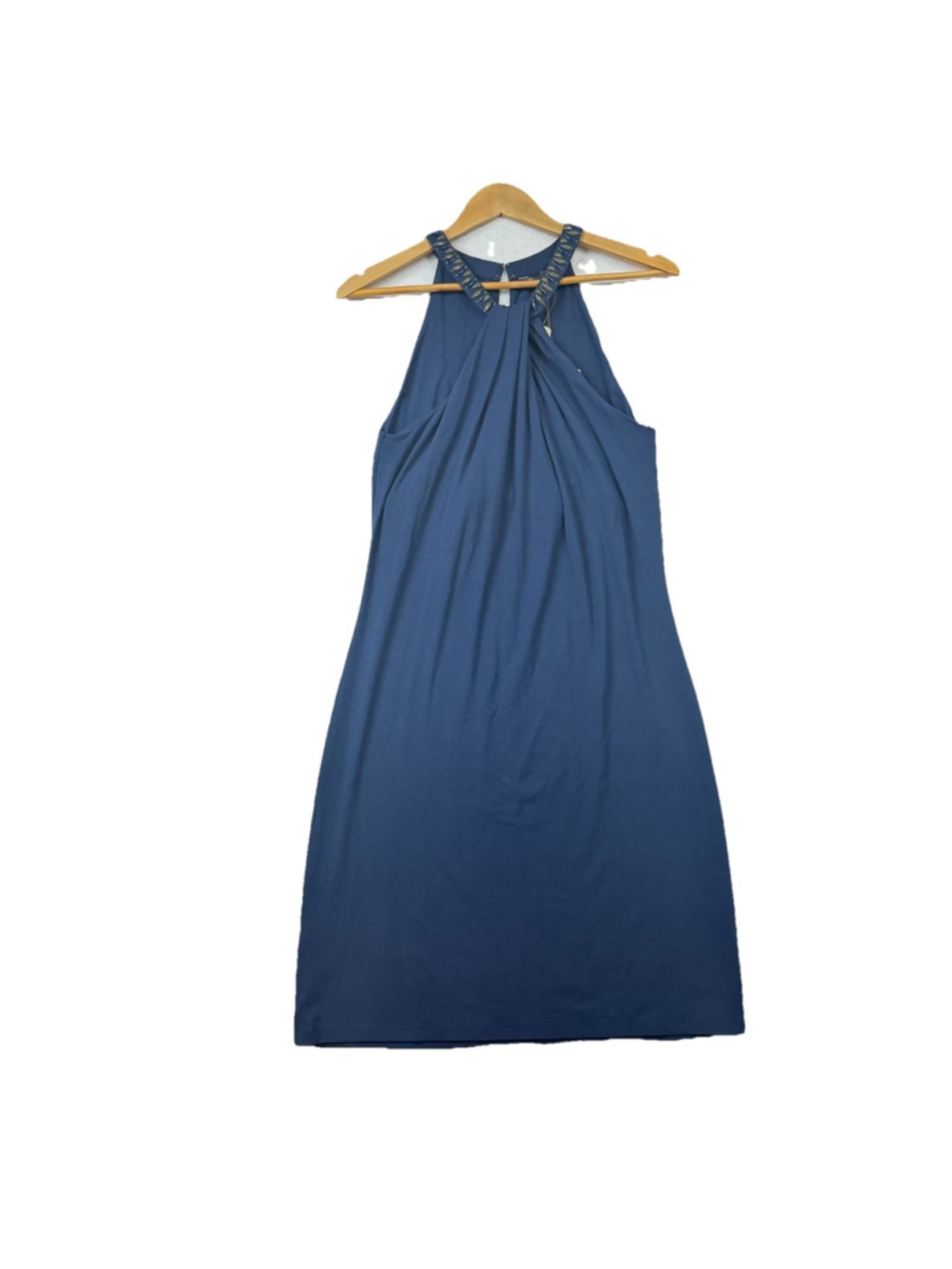 New Tommy Bahama Jersey Halter Dress M Blue Beach Cruise Resort Travel Coastal - Picture 6 of 12